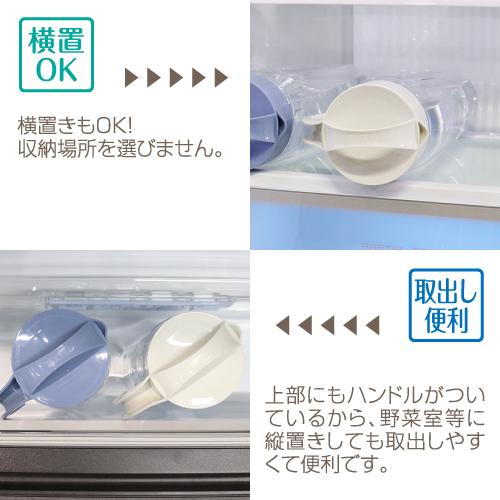 可橫放耐熱冷水壺 | 2.2L | 粉藍色 | TAKEYA | 日本製 | TY-140570